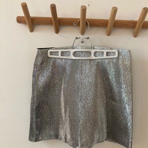 Silver H&M mini skirt